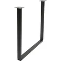 Produktbild: WAGNER Möbelbein/Tischbein/Möbelfuß Design-U-Rahmen - Ø 50 x 720 x 700 mm, 2 Anschraubplatten 90 x 90 mm, QuickClick Aufnahme, Industriestahl schwarz - 12501301