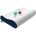 Produktbild: casimum Nackenstützkissen Orthopädisches Nackenkissen ERGO VARIO, 60x30cm, höhenverstellbar, Füllung: Memory Foam (Memory Schaum), Bezug: Ohne, Rückenschläfer, Seitenschläfer, ergonomisches Nackenkissen, orthopädisches Kissen weiß