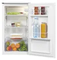 Produktbild: Exquisit KS85-V-091E Standkühlschrank, 45 cm breit, 75L, LED Beleuchtung, 2 Türablagen, Flaschenregal, weiß