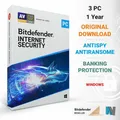 Produktbild: Bitdefender Internet Security 2025 3 PC, 1 Jahr Multilingual VPN