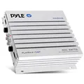 Produktbild: Pyle 2.1 Bluetooth Marine-Verstärker-Empfänger - Wasserdichter 4-Kanal-Audio-Jumperverstärker für Stereolautsprecher mit 400 W Dual-MOSFET-Leistung - PLMRA410BT