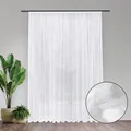 Produktbild: Vorhanhg  in weiß transparent mit Kräsuelband 300cm x 245cm Gardinenstore MALI