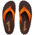 Produktbild: Gumbies Duckbill in Brown-Orange T-Strap-Zehentrenner Hergestellt aus recycelten Materialien 46