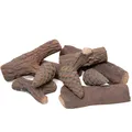 Produktbild: 9 teile Keramikholz Set feuerfest Gelkamine Ethanol Ceramik wood Ethanolkamine