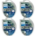 Produktbild: 4x Philips WhiteVision ultra DuoBox H7 + W5W 55W 12V Halogen Glühlampen