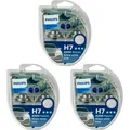 Produktbild: 3x Philips WhiteVision ultra DuoBox H7 + W5W 55W 12V Halogen Glühlampen