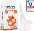 Produktbild: Gakago Fliesen Nivelliersystem 200 Gewindelaschen 3mm - Verlegehilfe für ein perfektes Fugenbild - Überlegene Reichweite für Fliesenstärken 3-18mm - Fliesenschutz durch Schon-Unterlegscheiben