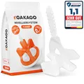 Produktbild: Gakago Fliesen Nivelliersystem 200 Gewindelaschen 3mm - Verlegehilfe für ein perfektes Fugenbild - Überlegene Reichweite für Fliesenstärken 3-18mm - Fliesenschutz durch Schon-Unterlegscheiben