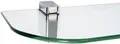Produktbild: ib style Wandregal Glasregal 6mm klar 60 x 20 cm + Clip CONO Verchromt, Glasboden aus ESG-Sicherheitsglas - Wandregal
