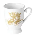 Produktbild: Ambiente Porzellan Kaffeetasse Teetasse Becher mit Fuß  0,25 l  Engel weiß gold