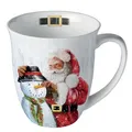 Produktbild: Ambiente Kaffeetasse Teetasse Becher 0,4l  Weihnachtsmann Winter Nikolaus