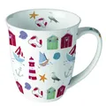 Produktbild: Ambiente Kaffeetasse Teetasse Henkelbecher Porzellantasse 0,4l  Strand  Seefahrt