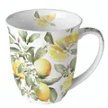 Produktbild: Porzellan Tasse Limonen Design 0,4 l - spülmaschinenfest, mikrowellengeeignet