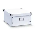 Produktbild: 1 kleine Aufbewahrungsbox weiß ca. 260x310x140mm Pappe Zeller