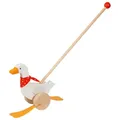 Produktbild: Goki Schiebetier Gans Bertha – Holzspielzeug zum Schieben für Kinder ab 1 Jahr