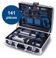 Produktbild: SCHEPPACH TB200 Werkzeugkoffer-Set 141-teilig mit Chrom-Vanadium Werkzeugen, abschließbare Aluminiumbox, Soft Grip Griffe