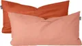 Produktbild: Schiesser Kissenhüllenset Doubleface | 2-teilig | Zweifarbig | Renforcé | 100% Baumwolle | Reißverschluss | 40x80cm | Terrakotta