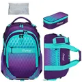 Produktbild: Schulrucksack Mädchen 4 T Set Rucksack Elephant Signature 12868 Violet Cube r