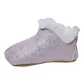Produktbild: Hollert Kinder Lammfell Hausschuhe Bali Glitzer Fellschuhe für Mädchen mit weicher Sohle warme Schuhe Echtleder kuschelig weich Schuhgröße 25, Farbe Rosa