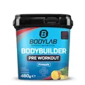Produktbild: Bodylab24 Bodybuilder Pre Workout Ananas 480g, mit verschiedenen Aminosäuren (Citrullin, Arginin, Glycin, Tyrosin, Taurin), Koffein und verschiedene Pflanzenextrakte, fruchtig im Geschmack