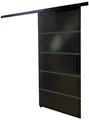 Produktbild: inova Glas-schiebetür Komplettset Blockstreifen grau satiniert 900x2035mm Alu Laufschiene und Stab-Griff