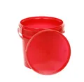 Produktbild: BENBOW Aufbewahrungssystem Eimer mit Deckel 30 20 10 1 0,5 L Rot Lebensmittelecht Eimer, Polypropylen - Lebensmittelecht, Geschmacksneutral, Auslaufsicher, (1-tlg., PZH-, BRC- und DIN-ISO-zertifiziert), für Lebensmittel, Farben, Chemikalien