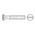 Produktbild: ISO 2010 LinsenSenkkopfschraube M6x16 Messing vernickelt Schlitz, 200 Stück