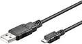 Produktbild: Goobay 95736 USB A auf Micro USB B Kabel 0,15m / Handykabel 480 Mbits / Ladekabel USB 2.0 zu Micro USB Type B Stecker Adapterkabel / Kupferleiter / Schwarz / 0,15 Meter