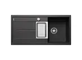 Produktbild: Blanco Spüle 513053 100x50cm, PuraDur anthrazit, reversibel, mit Ablauffernbedienung/Zubehör