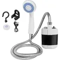 Produktbild: Tragbare Campingdusche Mit 2200-mah-lithium-akku – Abs-material – Durchflussrate 4–5 L/min – 1,5 M Schlauch