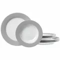 Produktbild: Ritzenhoff & Breker DOPPIO Tafelservice 8-tlg. Geschirrset Rund Porzellan Grau