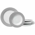 Produktbild: Ritzenhoff & Breker DOPPIO Tafelservice 8-tlg. Geschirrset Rund Porzellan Grau