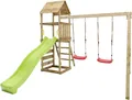 Produktbild: FUNGOO Spielturm MaxPlay 2.2, mit Rutsche, Doppelschaukel und Kletterwand