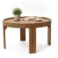 Produktbild: Hometopia Outdoor, Braun, Holz, Rund, 70x40x70 cm, Loungemöbel, Loungetische