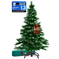 Produktbild: CASARIA® Weihnachtsbaum künstlich 150cm dichte Spitzen schneller Aufbau Metallständer naturgetreu schwer entflammbar grün Tannenbaum Deko Christmas