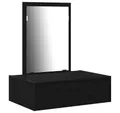 Produktbild: vidaXL Schminktisch Schminktisch mit Speicher Schwarz 60 x 40 x 70 cm Holzwerkstoff (1-St)