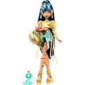 Produktbild: Monster High Cleo de Nile Modepuppe mit Tier Hissette und Accessoires