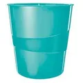 Produktbild: Leitz - Papierkorb wow 29 x 32,4 cm (d. x h) 15l Polystyrol Farbe: eisblau 1 Sortierfach