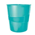Produktbild: Leitz Papierkorb, 15 Liter, Kunststoff, Eisblau, WOW, 52781051