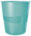 Produktbild: Leitz 5278-10-51 5278 Papierkorb WOW - 15l, Polystyren, eisblau metallic