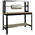 Produktbild: PROREGAL® Werkbank Packtisch BUFFALO, HxBxT 84x150x76cm, Traglast 600kg, Anthrazit 150 cm x 84 cm x 76 cm
