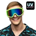 Produktbild: Party Skibrille neon-grün UV Apres Ski Festival Brille Spiegelgläser für Rave