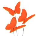 Produktbild: SUNPLAY Sonnenfänger Schmetterlinge Maddy in ORANGE, 3 Stück je 10 cm Durchmesser im Set + 35 cm Schwingstäbe