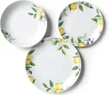 Produktbild: Excelsa Geschirrset 18-Teiliges Lemon Porzellan Weiß, Gelbe Und Grün