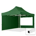Produktbild: TOOLPORT 3x4,5m Faltpavillon Pavillon Partyzelt Gazebo Stahl 30mm, 2 Seitenteile, Panoramafenster, grün
