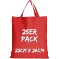 Produktbild: Texxilla Apothekertasche Mehrpack mit zwei kurzen Henkeln, Rot, rot