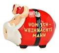 Produktbild: KCG Sparschwein Vom Sch-Weihnachtsmann aus Keramik - Spardose Weihnachten, Sparbüchse Geldgeschenk, Geldbüchse, Weihnachtsgeld