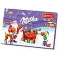 Produktbild: Milka Adventskalender mit gefüllten Schokofiguren aus Alpenmilch-Schokolade & Milchcrème – 24 Türchen – 200g