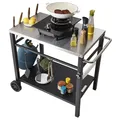 Produktbild: VEVOR Outdoor BBQ Servierwagen Doppelregal Küchenwagen Zubereitung 85x55cm