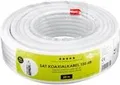 Produktbild: Goobay 90 dB SAT Koaxialkabel, 2x geschirmt, 25 m, Weiß - für digitale SAT- und BK-Kabelanlagen mit Stahl/Kupfer Innenleiter (49760)